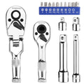 Workpro Flex Head Stubby Ratchet Bit Driver Set | Built Supply Co