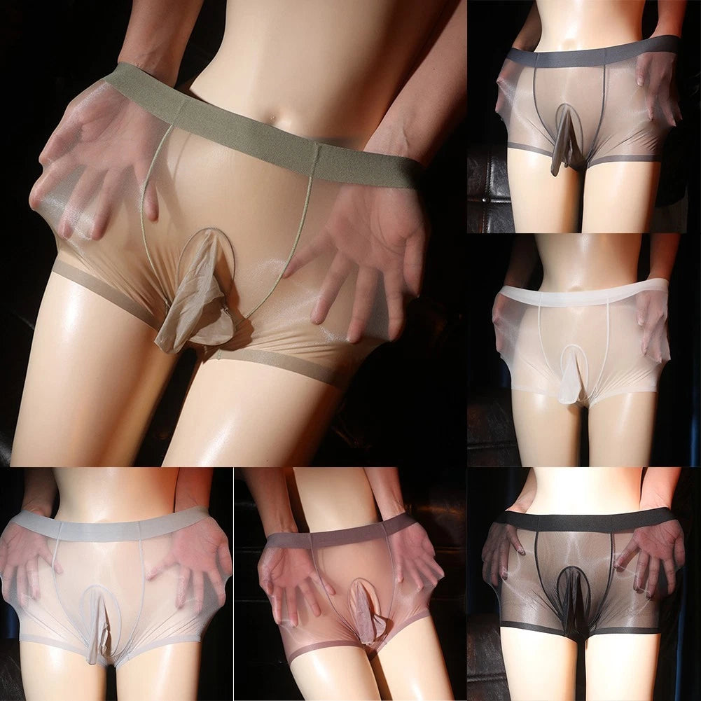 Sheer Underwear For Men Made With Glossy Mesh Fabric For A Sleek