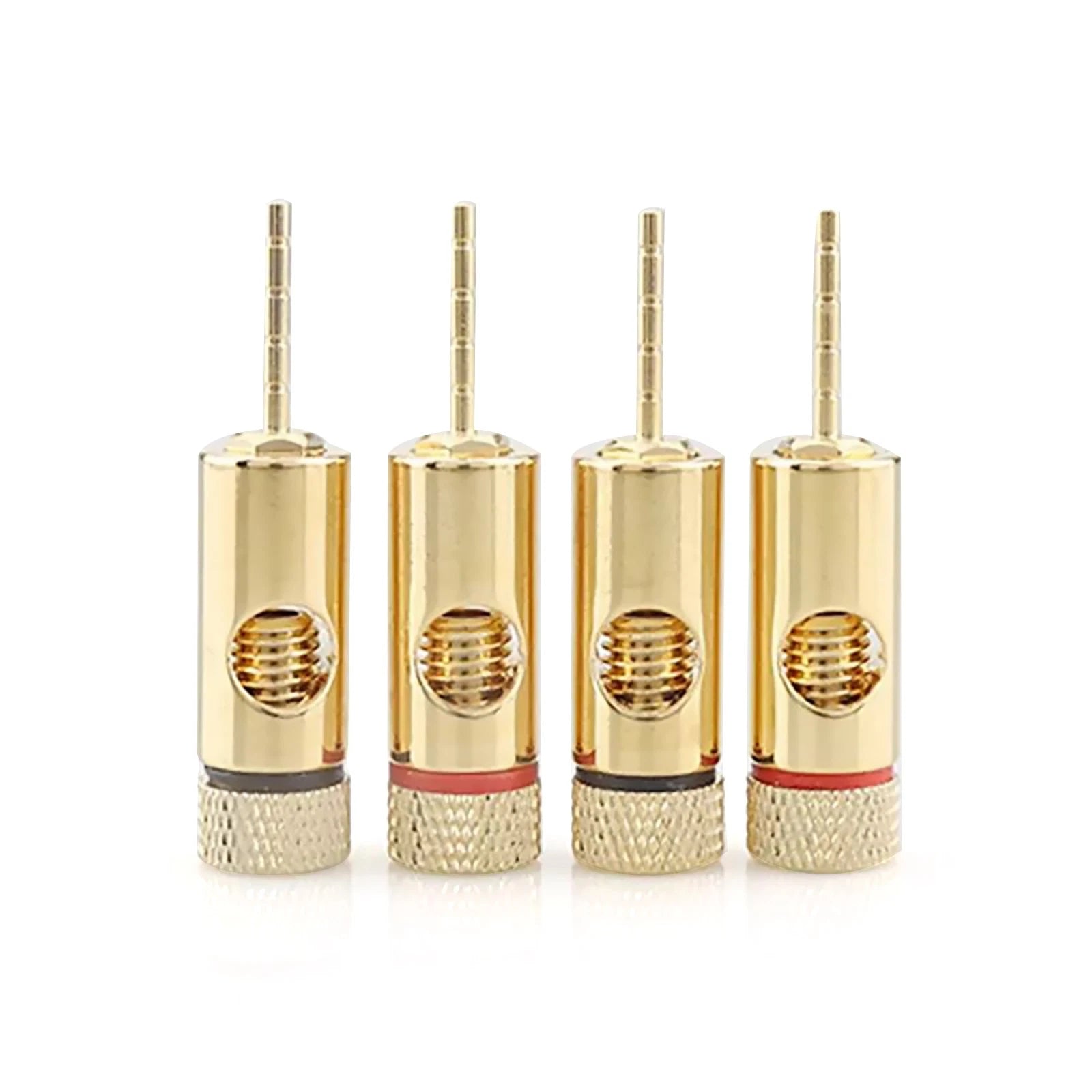 Gold Plated Hifi 2mm Pin Speaker Audio Cable Banana Plug Connector