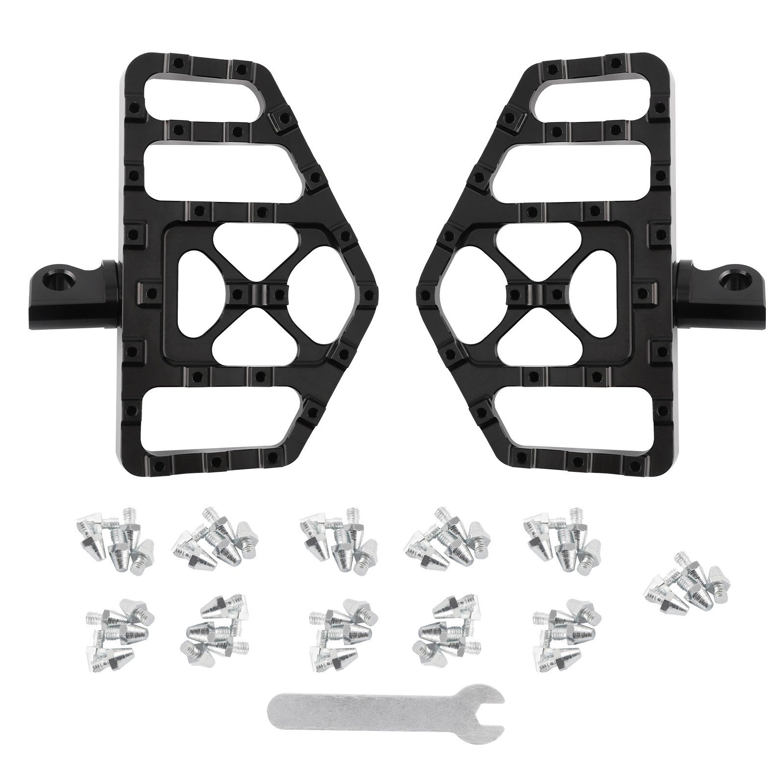 MX Style Wide Fat Foot Pegs Floorboard Anti Slip Fit For Harley Road