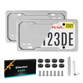 DURATECH 2PC Silicone License Plate Frame Protector Plate Cover Holder