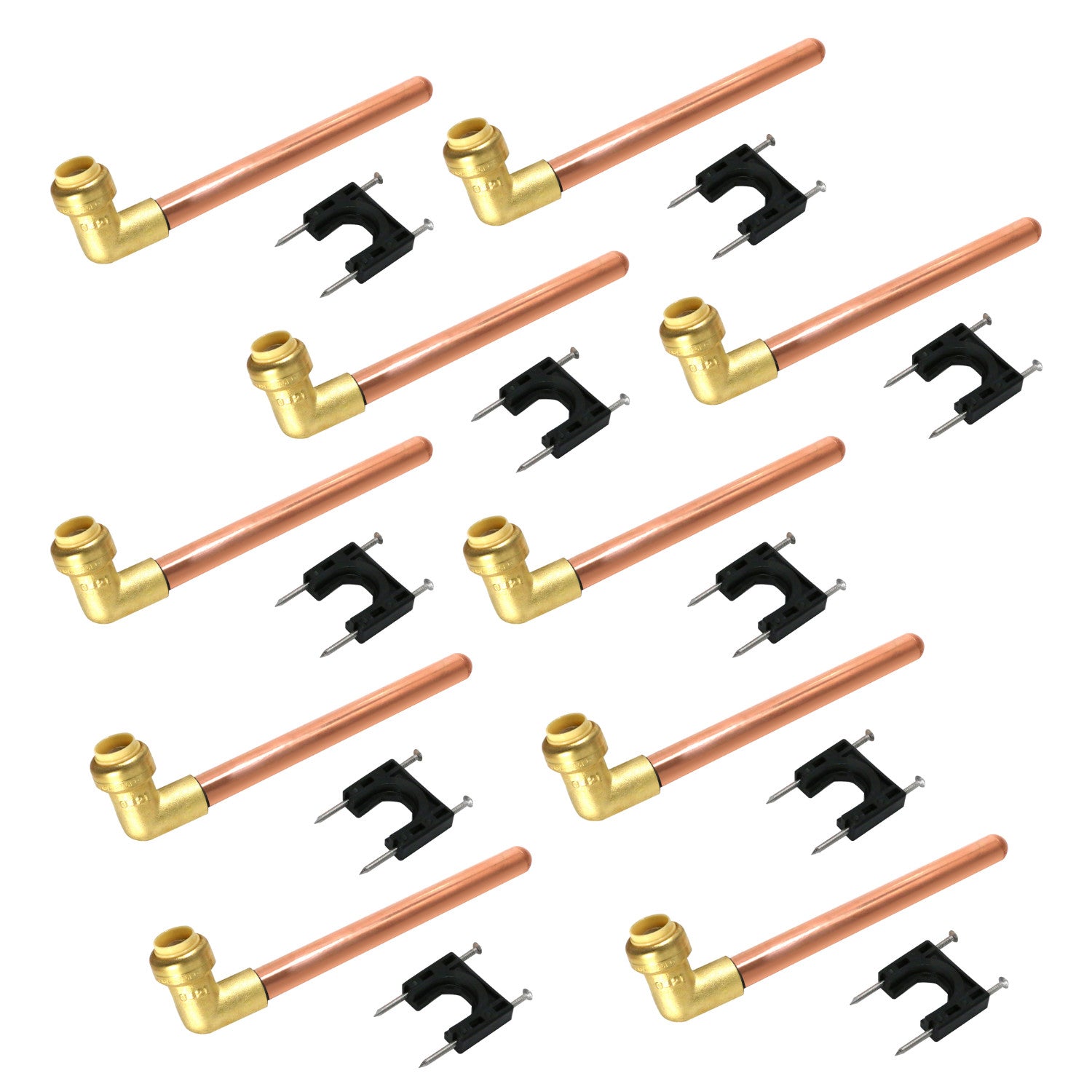 1/2" Push Fit Stub Out Elbow 10 Pack