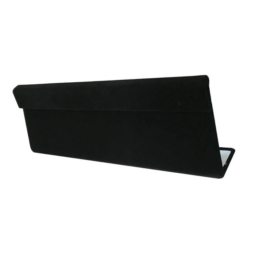 Rectangular Earring Display Stand Holding 6 Pairs Jewelry Black Velvet