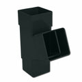 FloPlast Square Downpipe Branch 112° Black Pack of 6