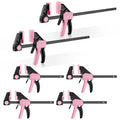 6Pack Bar Clamp 6" 12" Light-Duty One-Handed Clamp/Spreader Quick-Change F Clamp