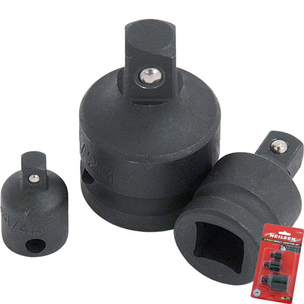 Neilsen 3pc Impact Socket Converter Adapter Set