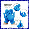 100 4m NITRILE Disposable Blue Dog AI Grooming Gloves Latex Powder