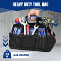 WORKPRO 16-inch Wide Mouth Tool Storage Bag 22 Pockets w/Water Proof Molded Base