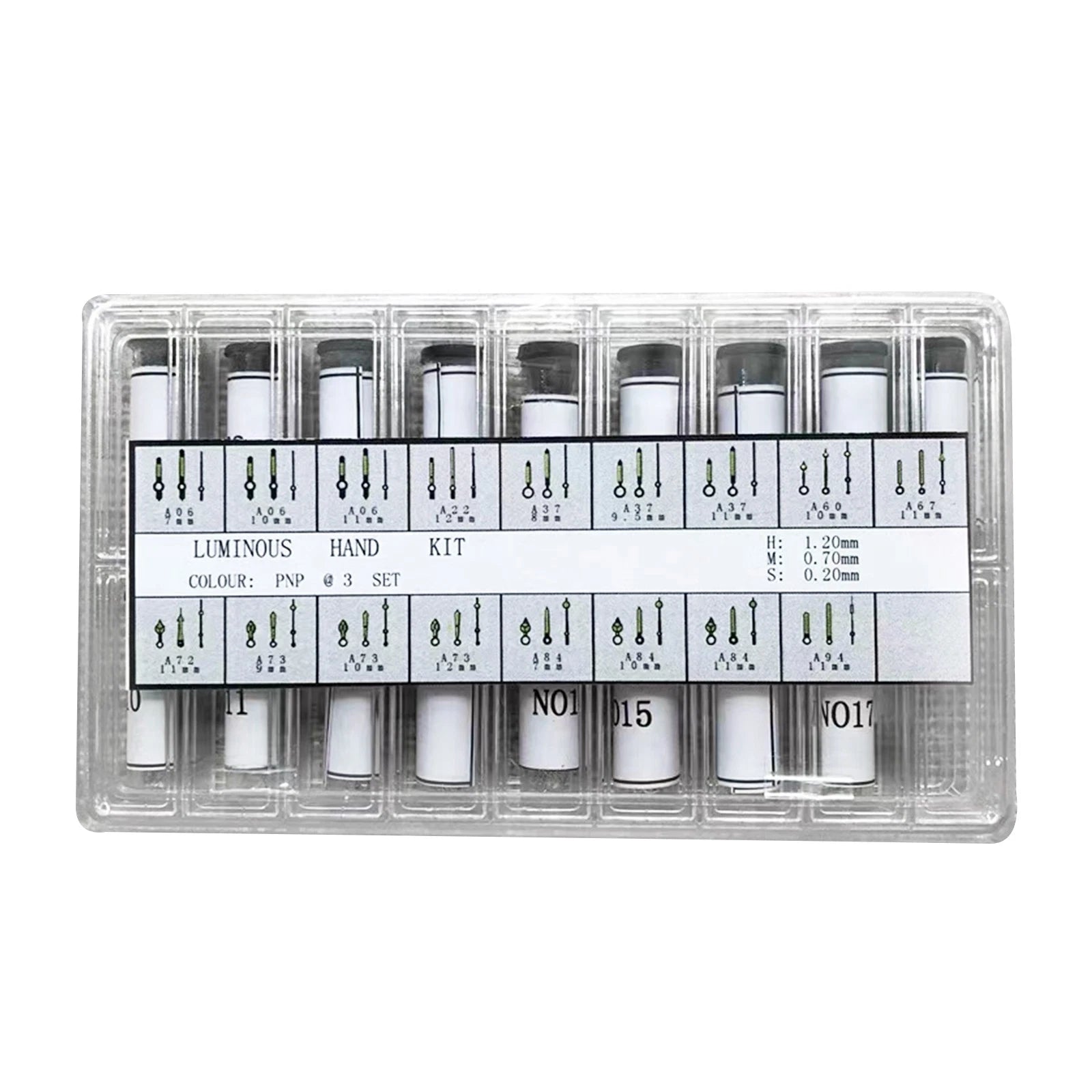 1.2/0.7/0.2mm Hole Luminous Watch Hands Pins Assortment Watchmaker