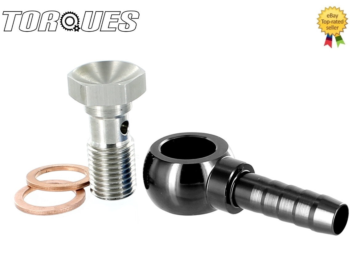 7/16" UNF Master Cylinder Brake Reservoir Banjo and Bolt to 8mm Barb by Unbranded