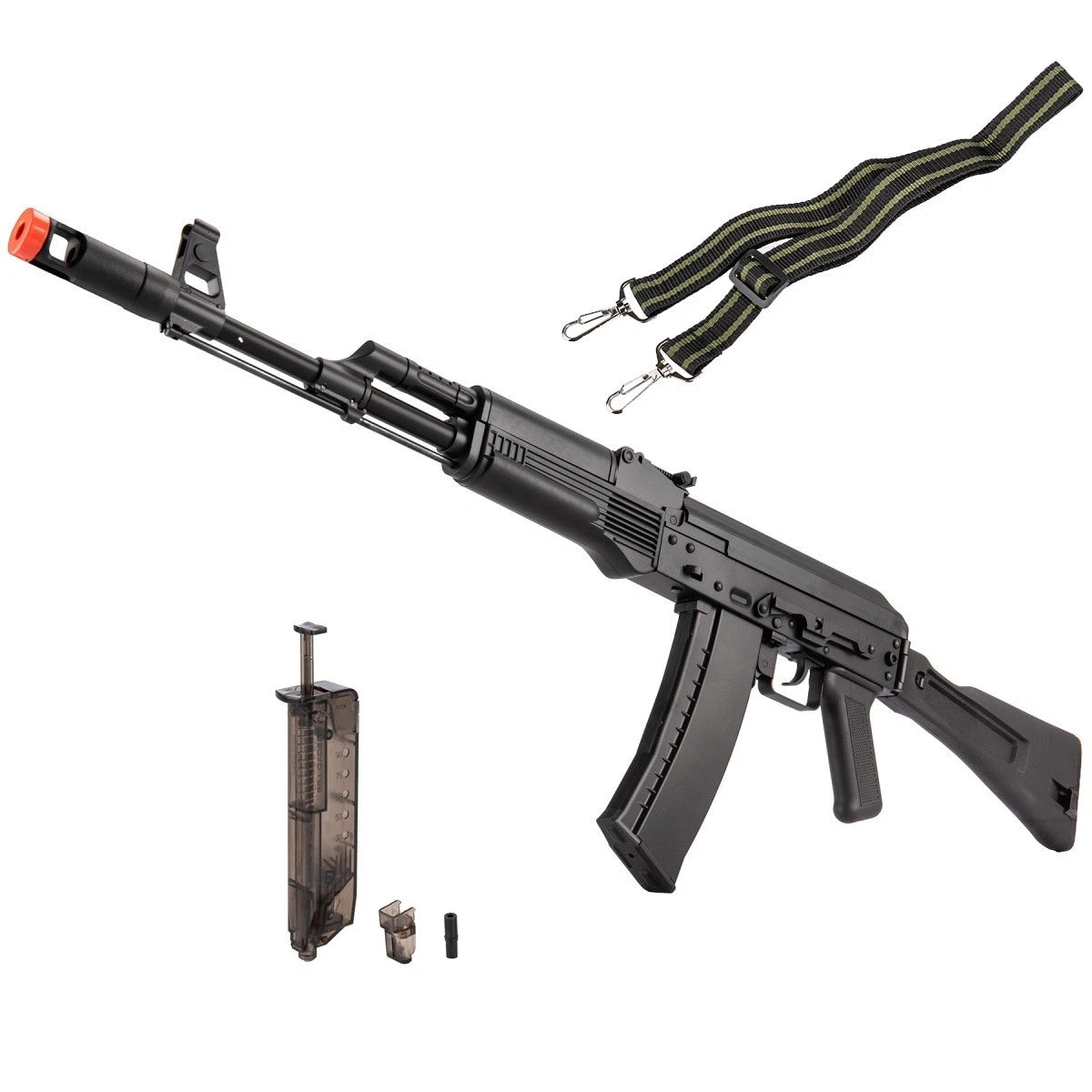 37.5" Wellfire Metal Aklb74 Green Gas Blowback Airsoft Rifle 430fps