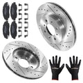 Front Vented Brake Rotors Ceramic Pads for Acura EL 1997-2005 Honda
