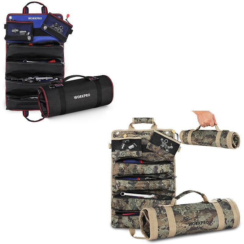 WORKPRO Roll Up Tool Bag with Detachable Tool Pouches by WORKPRO