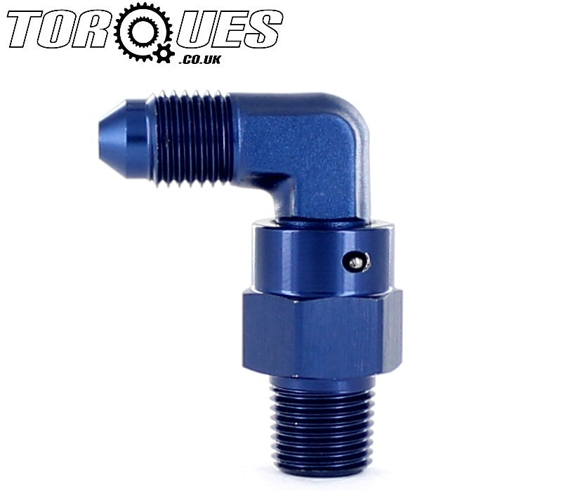 AN -4 (AN4 AN 04) to 1/8" NPT 90 Degree FORGED Swivel Adapter