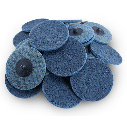 25 Pack - 3" Roloc Surface Conditioning Discs Fine - Blue Quick Change