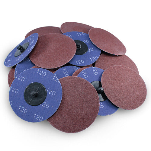 50 Pack - 3" 120 Grit A/O Quick Change Sanding Disc Black Hawk, Type R