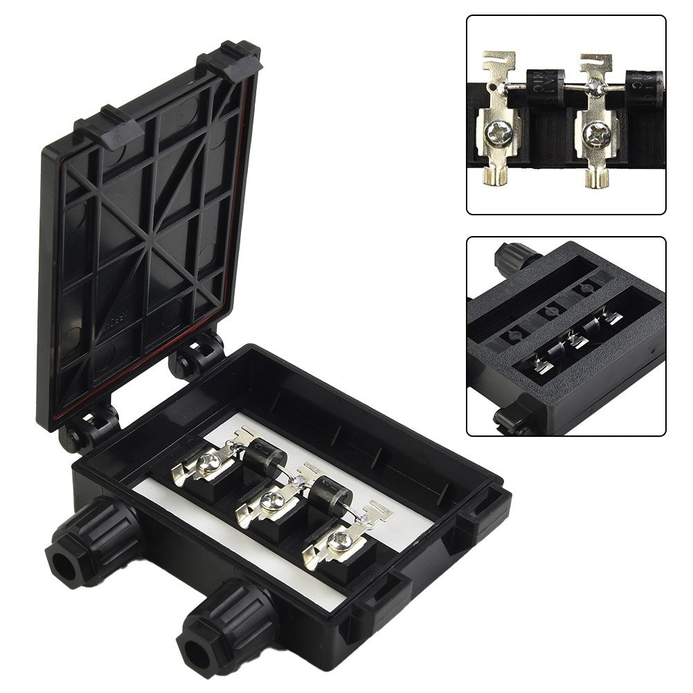 1PC Junction Box PV Module Box Solar PV Panel 2 Diodes 50W-120W 6A Junction BoxO