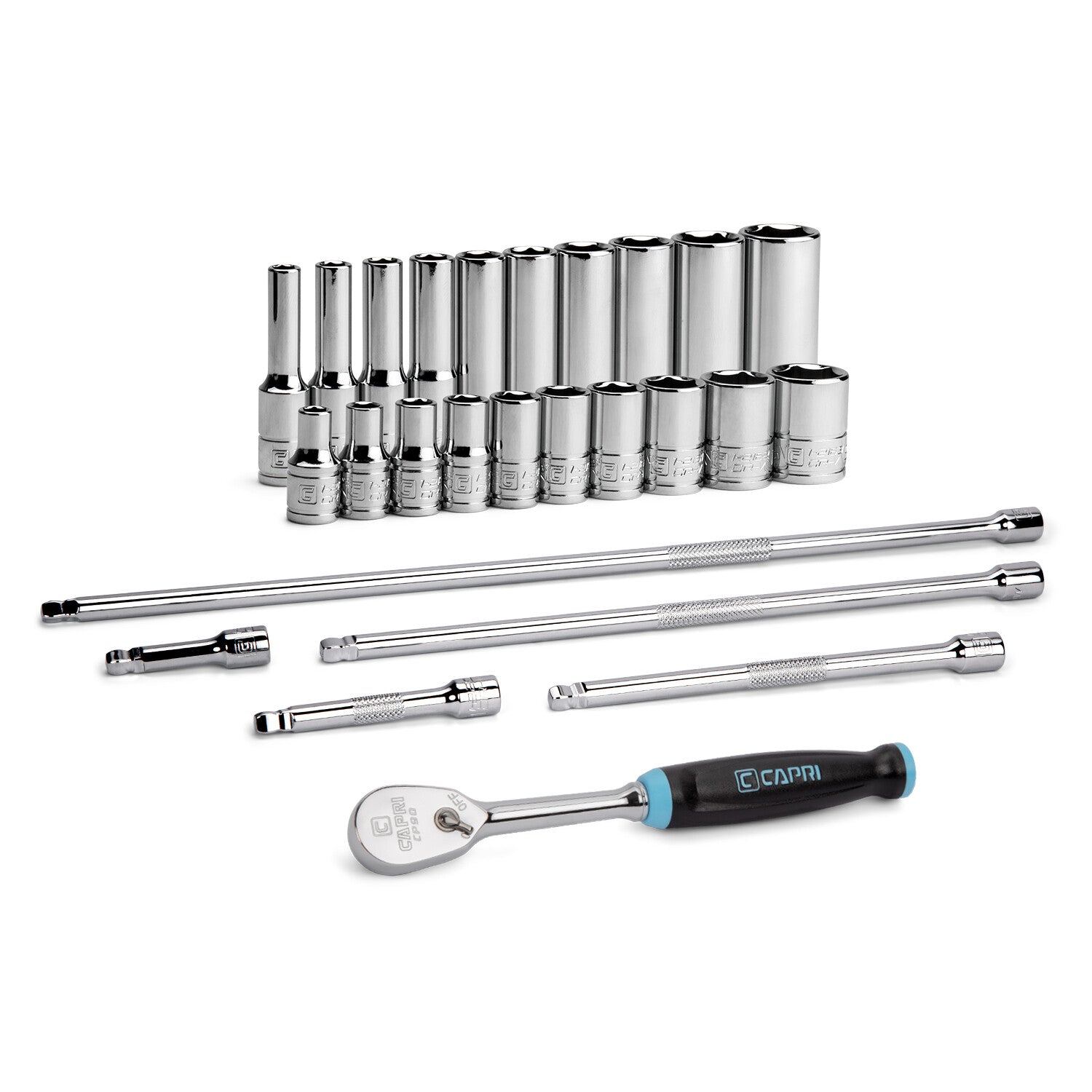 Capri Tools 1/4 in. Drive Master 6-Point Socket Set - SAE, 26-Piece by Capri Tools