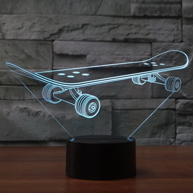 Usb 7 Colors Changing Night Light Desk Table 3d Led Illusion