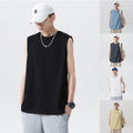 Breathable Solid Tank Top For Men - O Neck Sleeveless Sport Vest Shirt