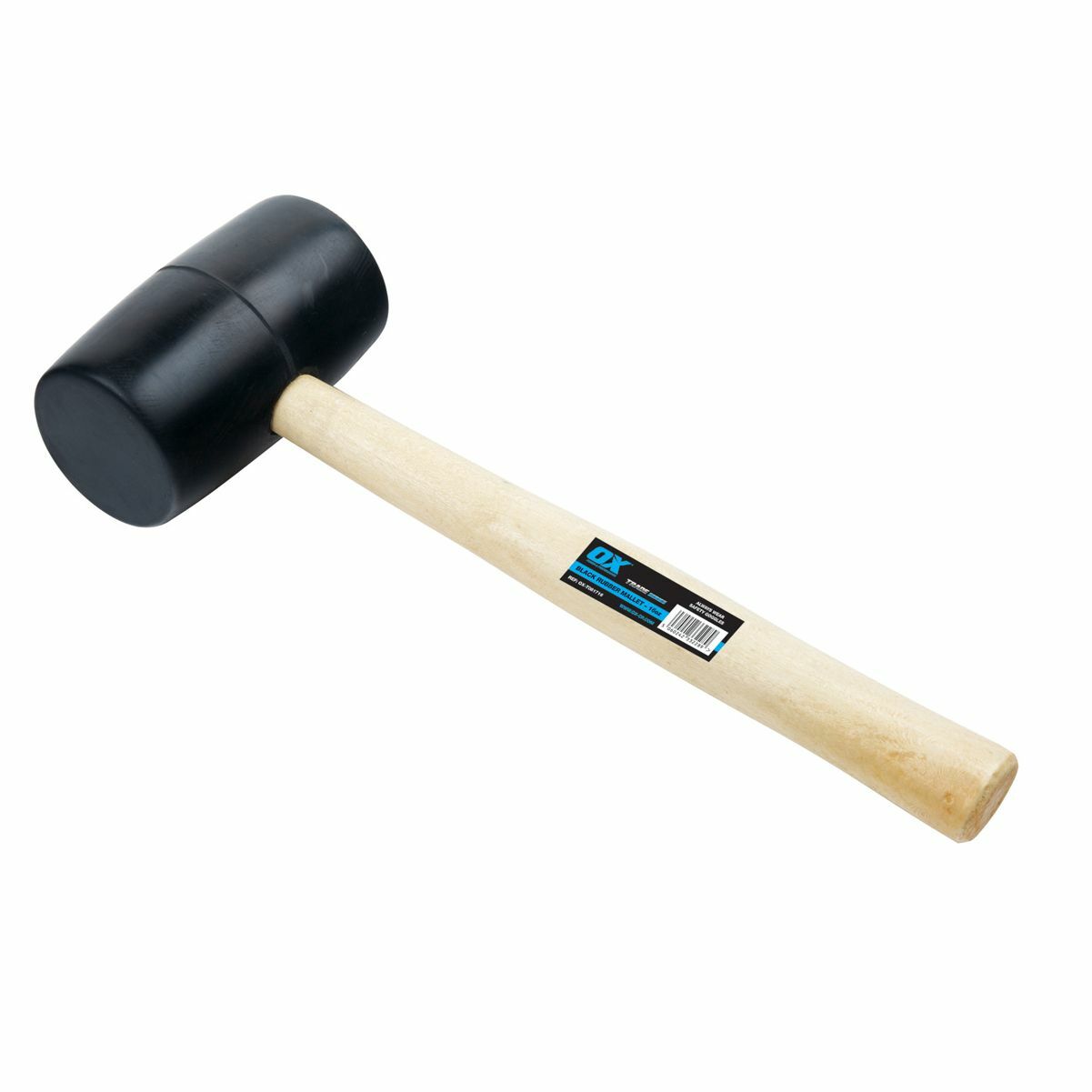 OX Tools 16oz Trade Black Rubber Mallet