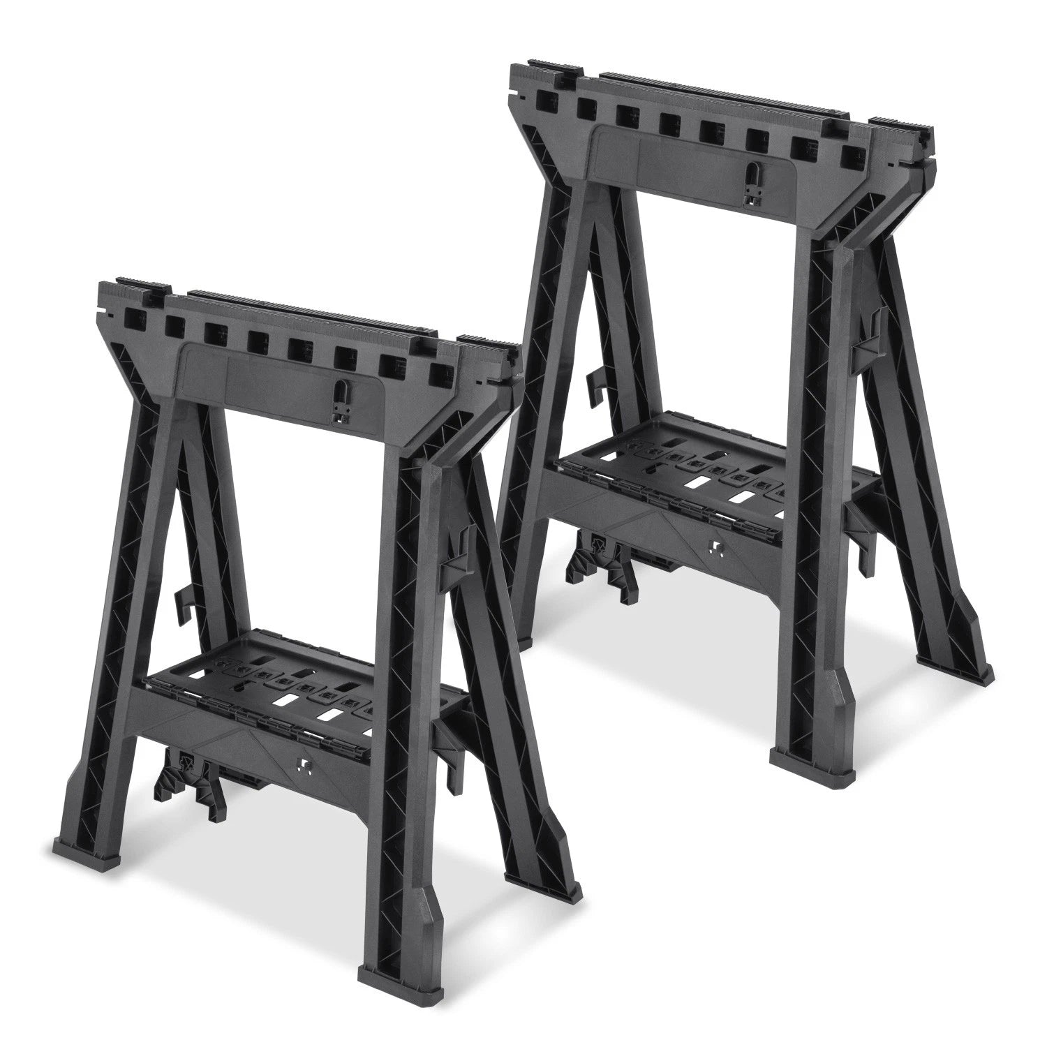 Black 1000 Lbs Foldable Handy Bench Saw Horse Pair | Built Supply Co