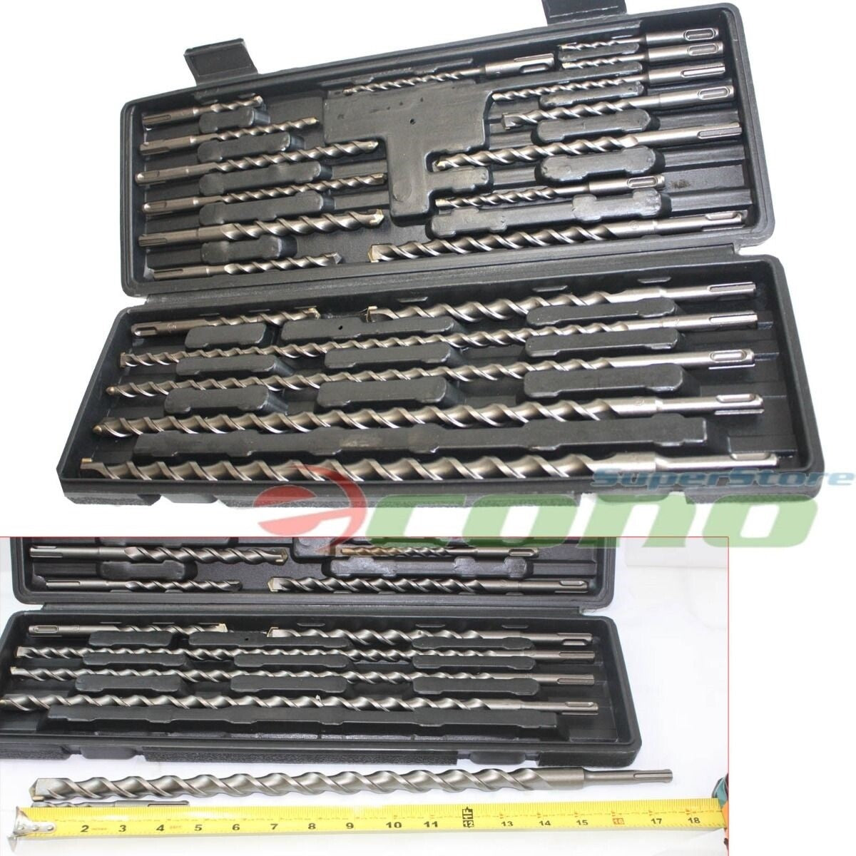 20pc SDS Plus Rotary Hammer Drill Bits Set by Unbranded