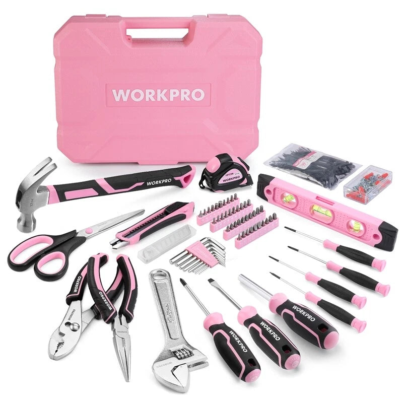 Workpro Pink Home Tool Set Portable Hand Tool Set | Built Supply Co