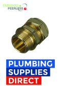 Embrass Peerless Straight Male Iron Coupler