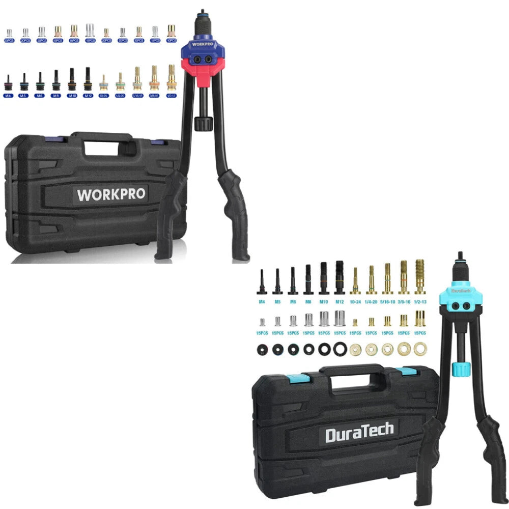16" Rivet Nut Tool Kit / Metric & Sae Mandrels Manual Riveter W/case