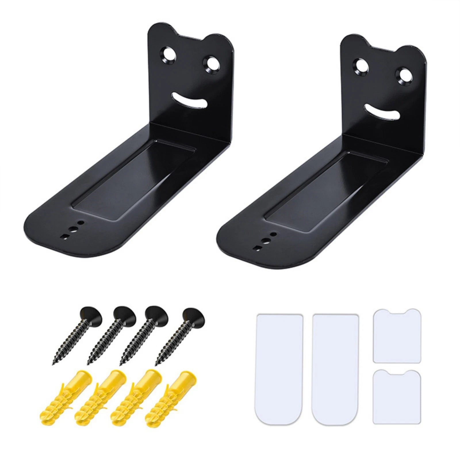 Universal Sound Bar Wall Mount Bracket Kit With Anti-slip Strips And
