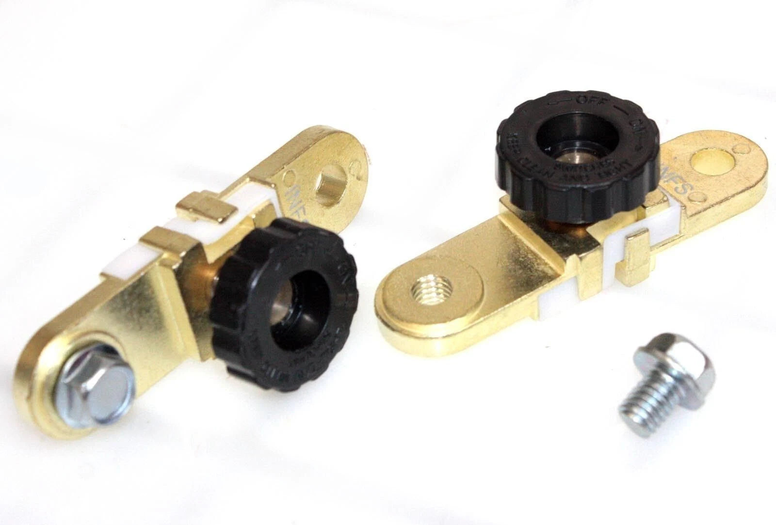 Lot Two Side Post Battery Master Disconnect Cut Off Switch Lead Brass