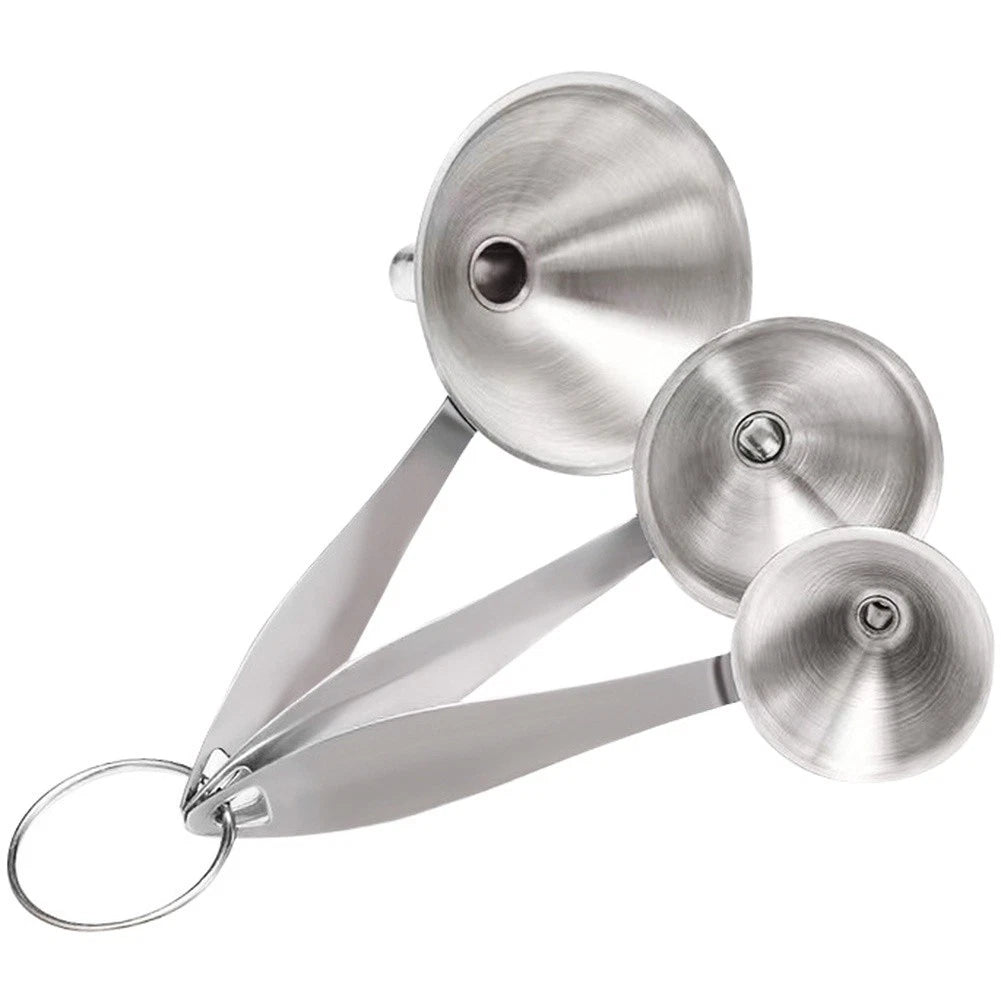 Funnel Set Stainless Steel For Wine Oil Sauce With Long Handle