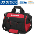 Workpro 16" Wide Mouth Tool Bag With Water Proof Rubber Base For Tool