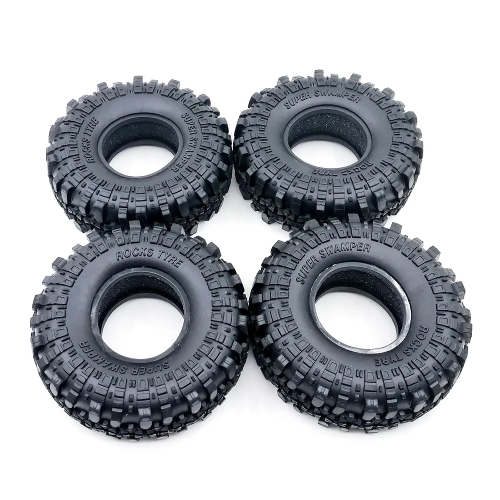 1.9" Rubber Car Wheel Tires For Axial Scx10 4wd D90 Tf2 Trx-4 Rc 1/10