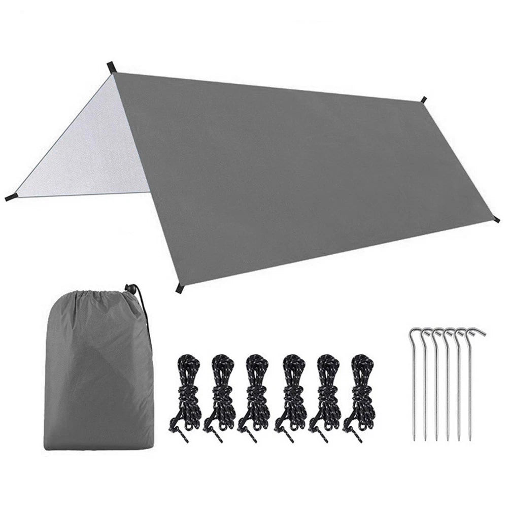 300cm Waterproof Camping Tent Tarp With Spikes And Nylon Rope For