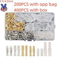 Car Motorcycle Brass Bullet Connectors Male&female Wire Terminals 200