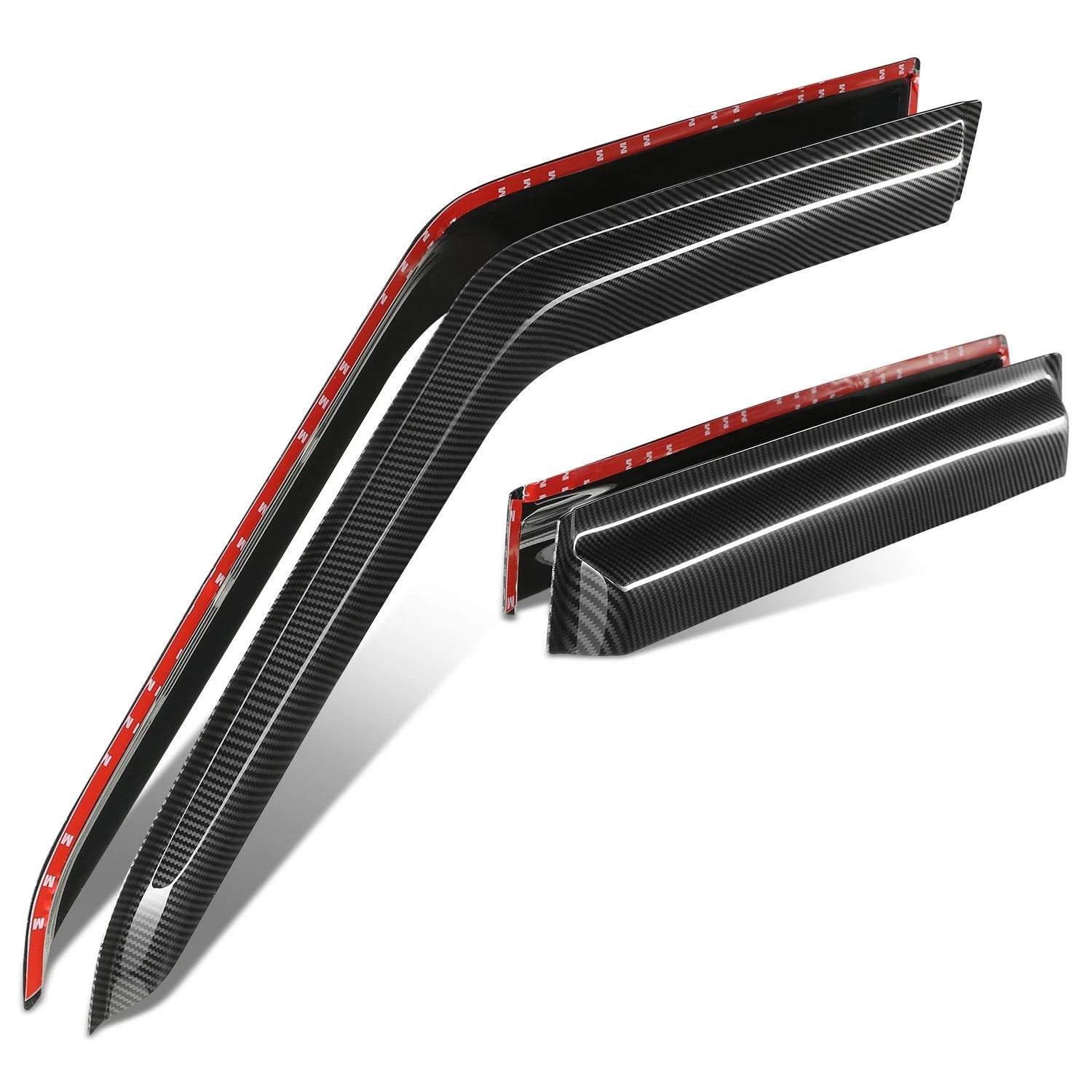 Fit 84-01 Jeep Cherokee Glossy Black 3m Adhesive Tape 4 Window Visors