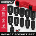 11-piece 1/2 Drive Deep Impact Socket Set Metric | Built Supply Co