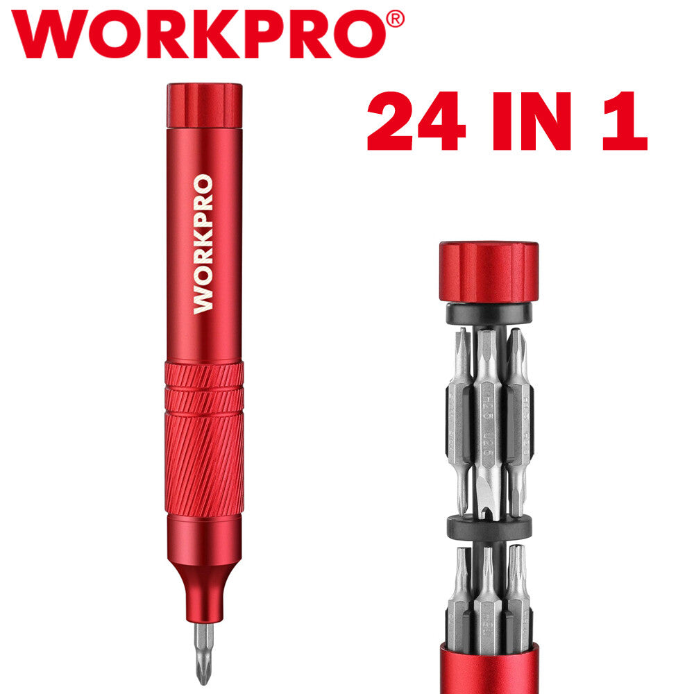 WORKPRO 24-in-1 Precision Screwdriver Set Multi-Bit Screwdrivers w/S2