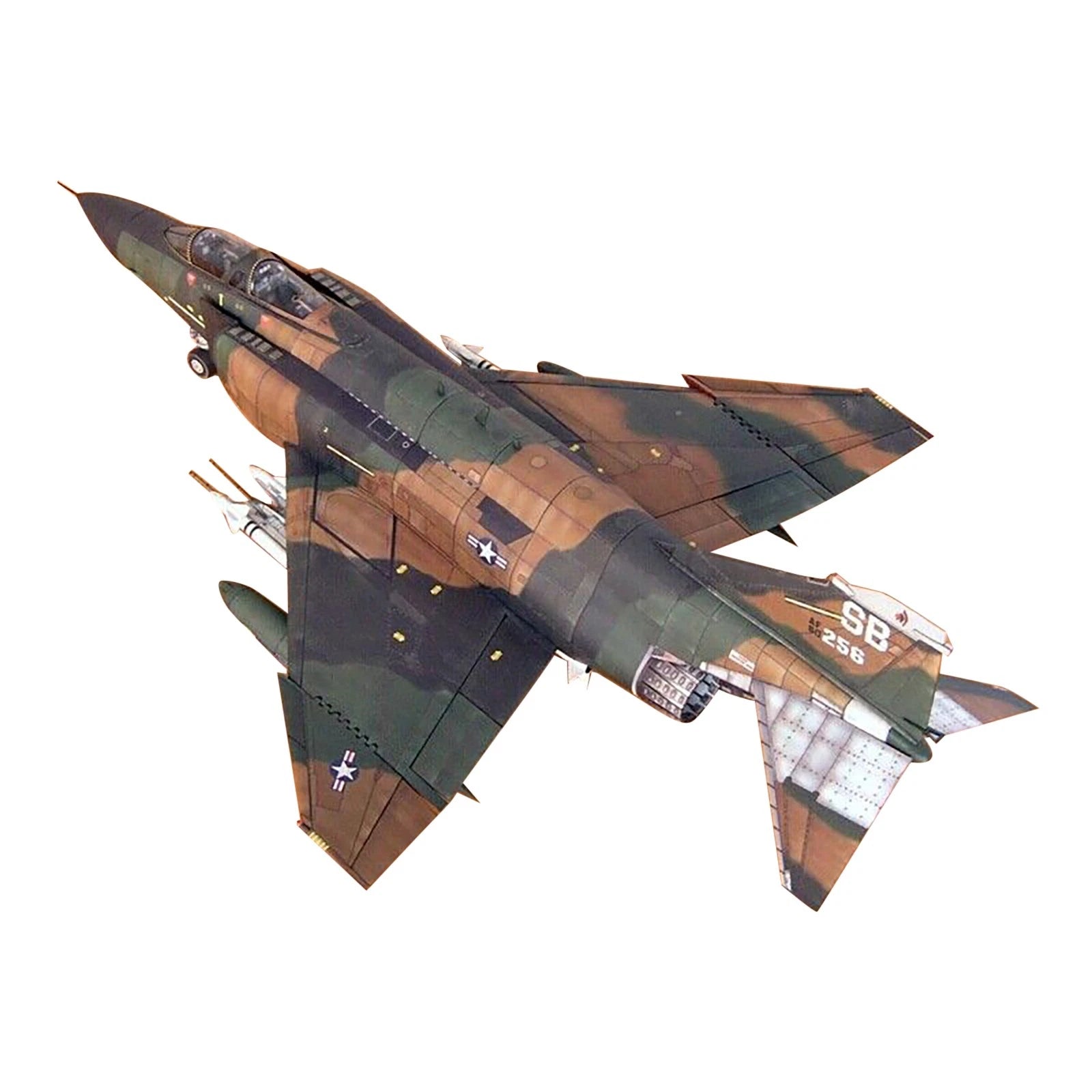 1:33 Us F-4b Fighter Paper Model Military Puzzle Kit Paper Plane