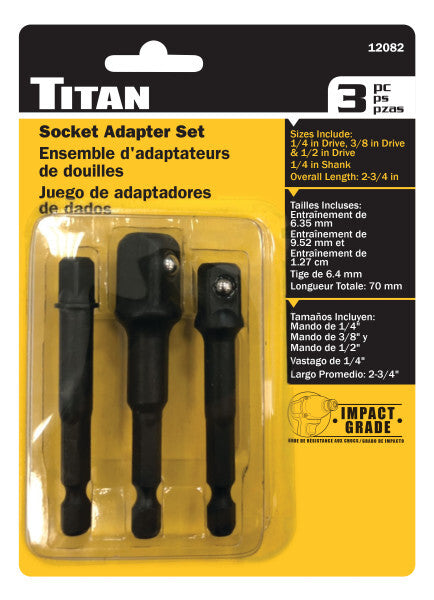 Titan 3-Piece Socket Adapter Set by Titan