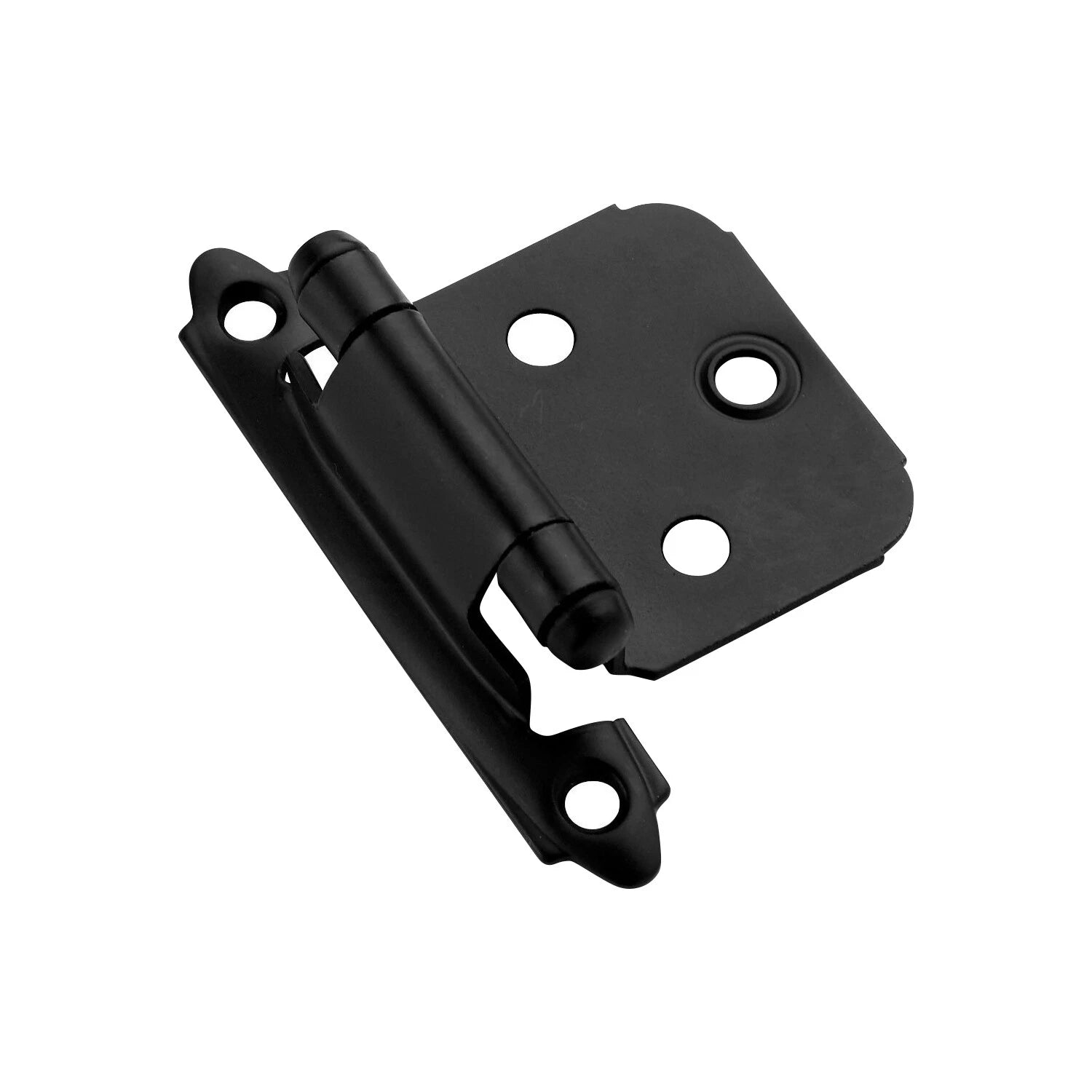 Amerock Flat Black Face Mount Self Closing Variable Overlay Hinge,