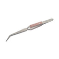 Titanium Curved Tip Tweezer 6-1/2" Long With Cross & Self Locking