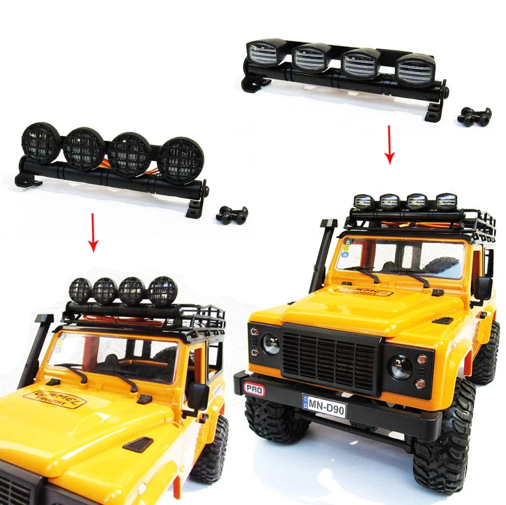 1/10 1/12 Led Roof Lamp Spotlights Searchlight For Mn D90 D91 D99s Rc