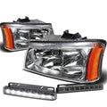 Chrome Crystal Lens Headlight+ambe<wbr/>r | Built Supply Co