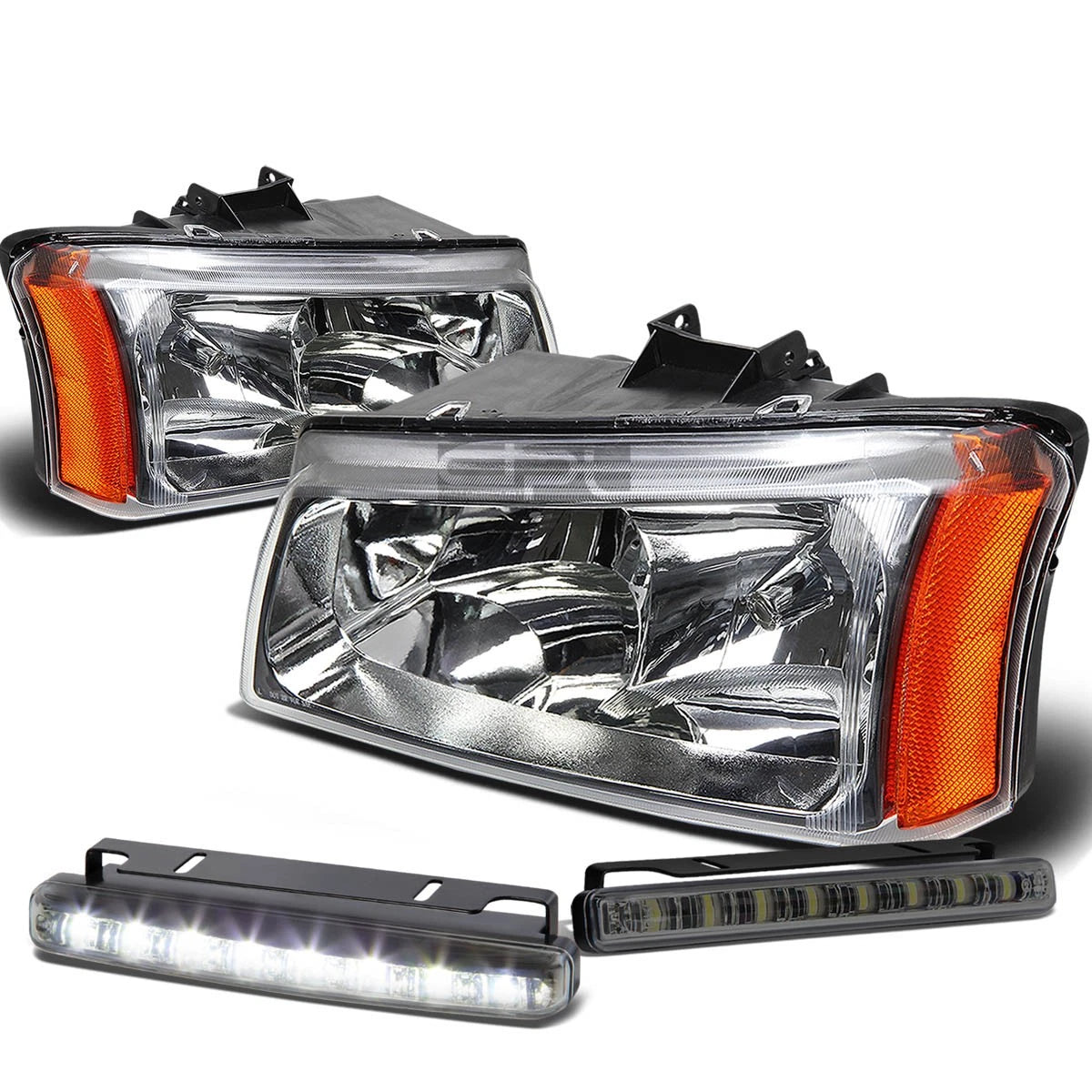 Chrome Crystal Lens Headlight+ambe<wbr/>r | Built Supply Co