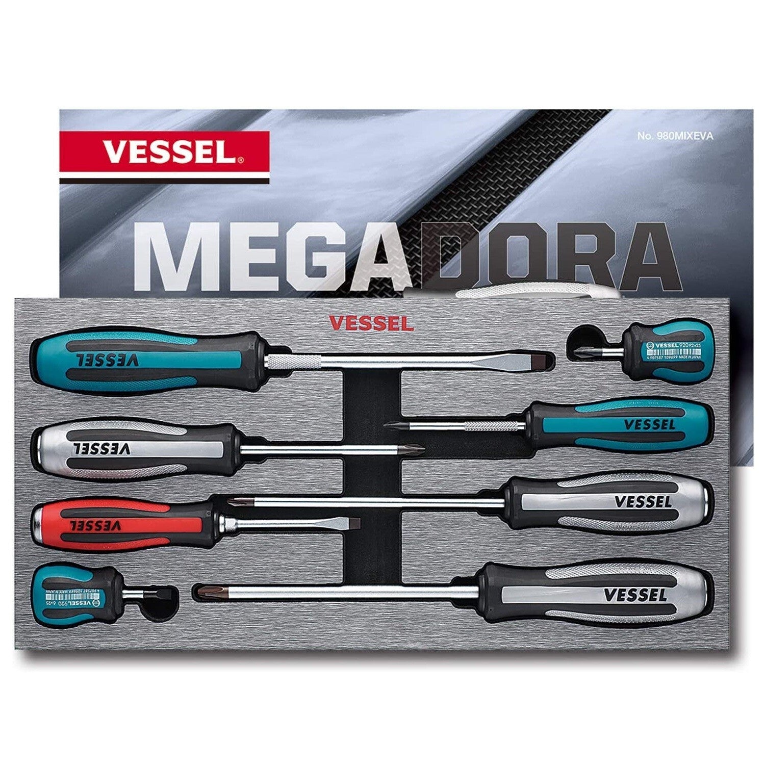 Vessel 8pc Non-Slip Screwdriver Set