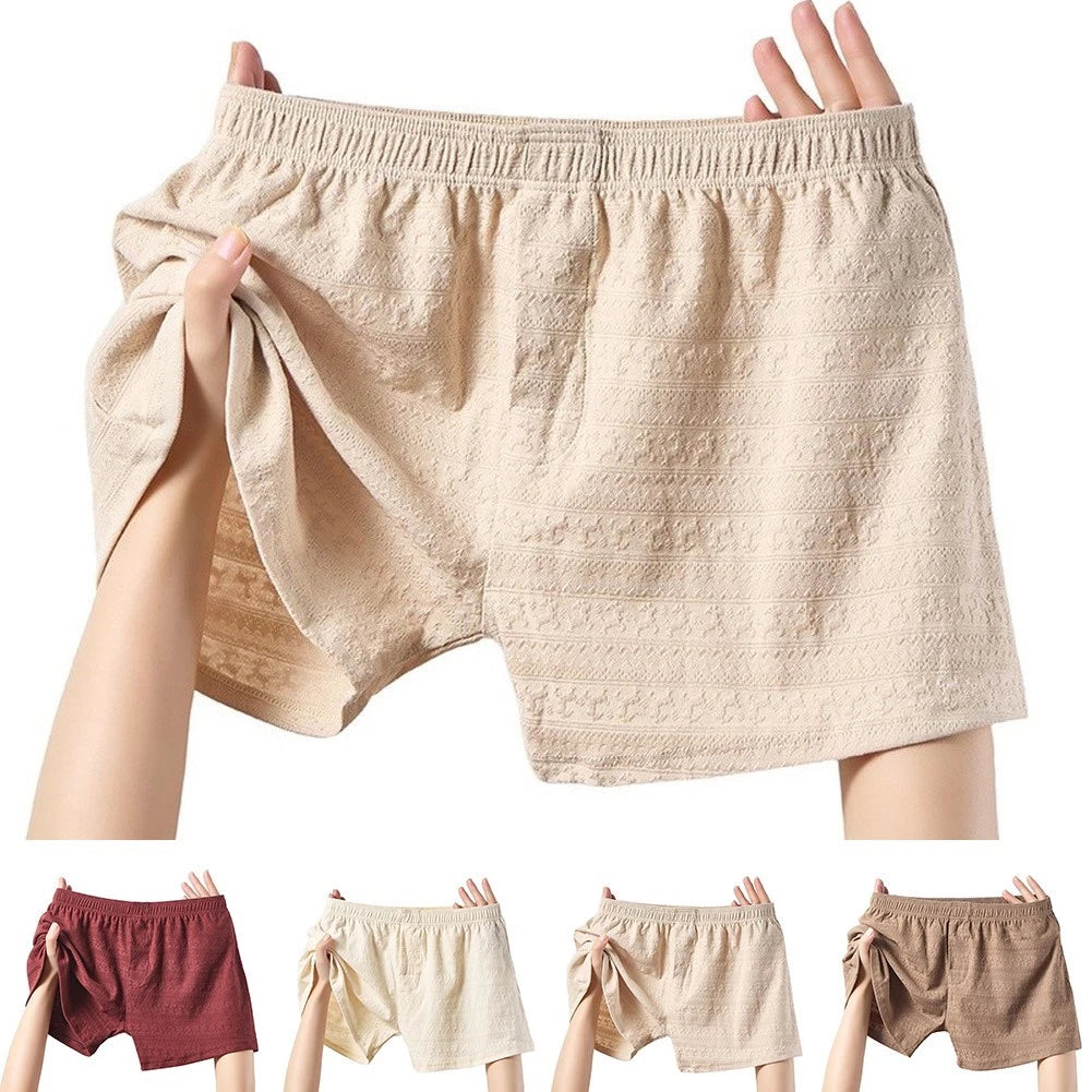 Men's Loose Boxer Shorts Underwear Middle Waist Comfortable Breathable