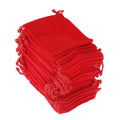 Red Velvet Drawstring Gift Pouches Earring Jewelry Bag Christmas Party